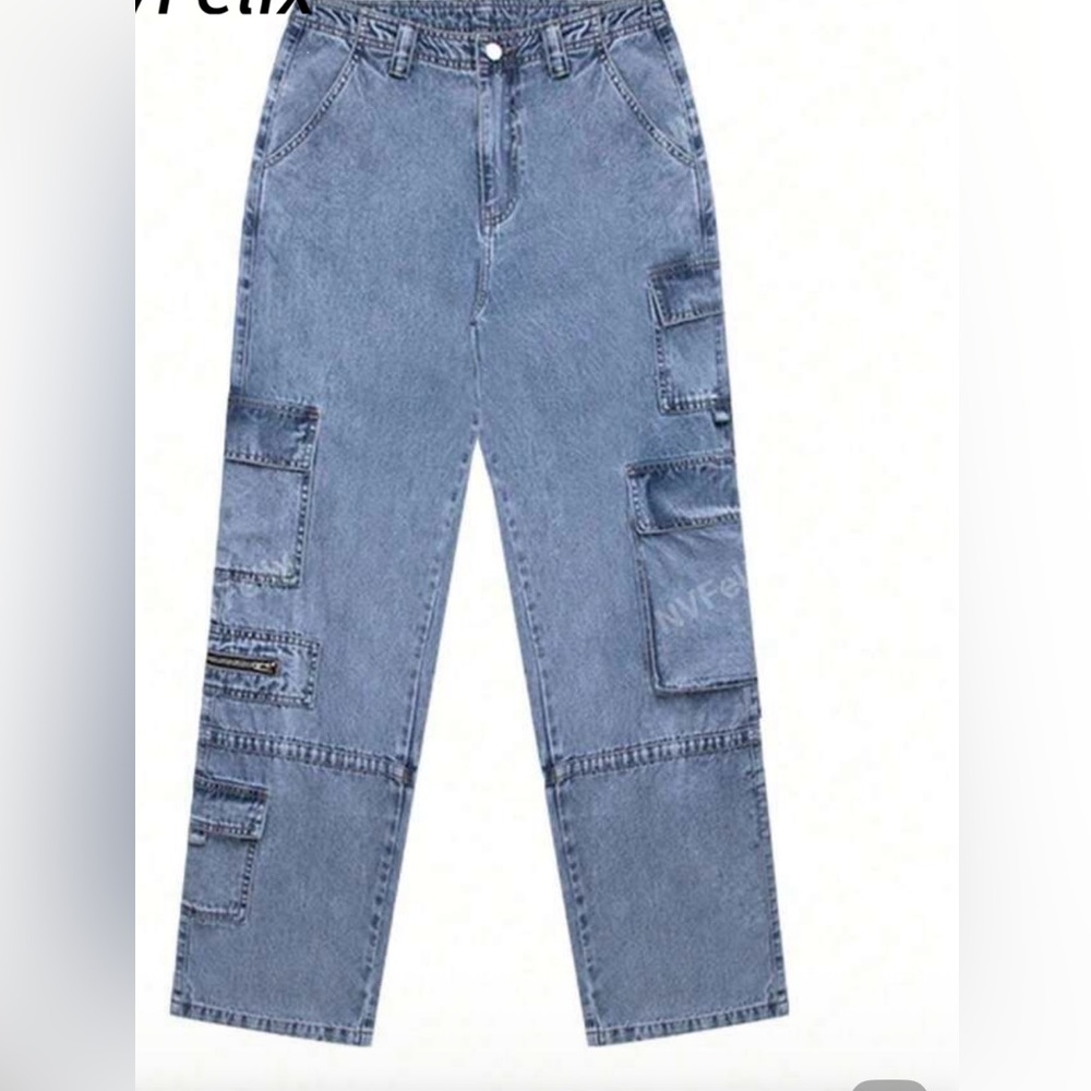 SHEIN Men's Straight Leg Jeans in Blue
